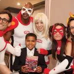 Photo of Savion surrounded by Medikidz action heroes
