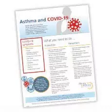 Image of asthma and COVID-19 graphic