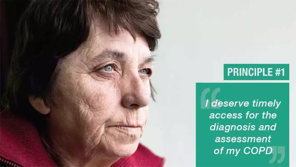 Photo of older woman with COPD Principle