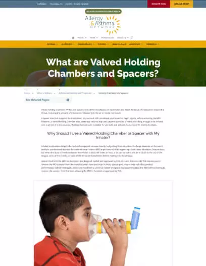 Thumbnail of What are Valved Holding Chambers and Spacers web page