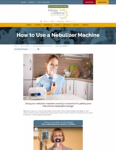 Thumbnail of How to use a nebulizer machine web page