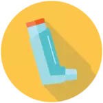 Icon of an asthma inhaler for the Asthma video series