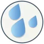 Circle icon of water drops
