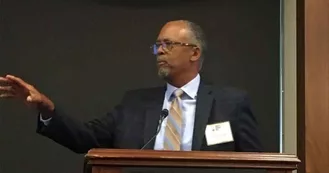 Photo of Dr. LeRoy Graham speaking at Allergy & Asthma day Capitol Hill