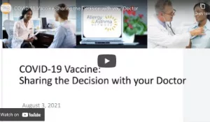 Video still of shared decision making for Covid-19 vaccine video