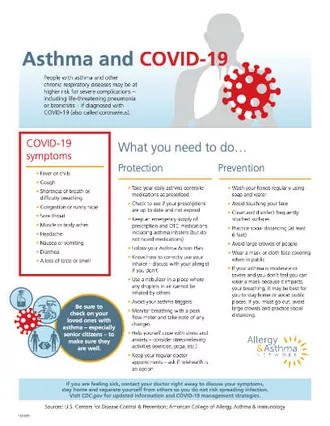 Thumbnail of Asthma and Covid-19 infographic