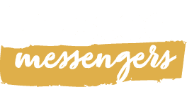Trusted messengers logo in white and yellow