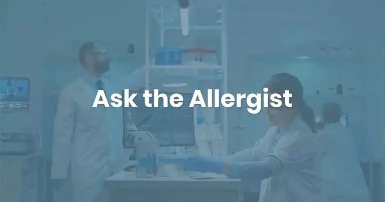 Photo of the ask the allergist video cover