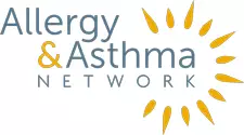 一个llergy & Asthma Network Logo in Yellow and Blue