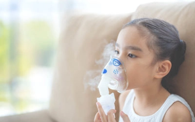 Asthma & Allergy Network young girl with Nebulizer Pediatric Asthma: Practical Tips and Strategies for Pediatric Asthma