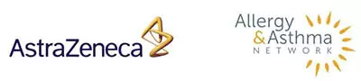 Photo of AstraZeneca and Allergy & Asthma Network logos
